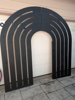 Huge 8 Ft x 8 Ft Black Layered Arch Backdrop / Event Display