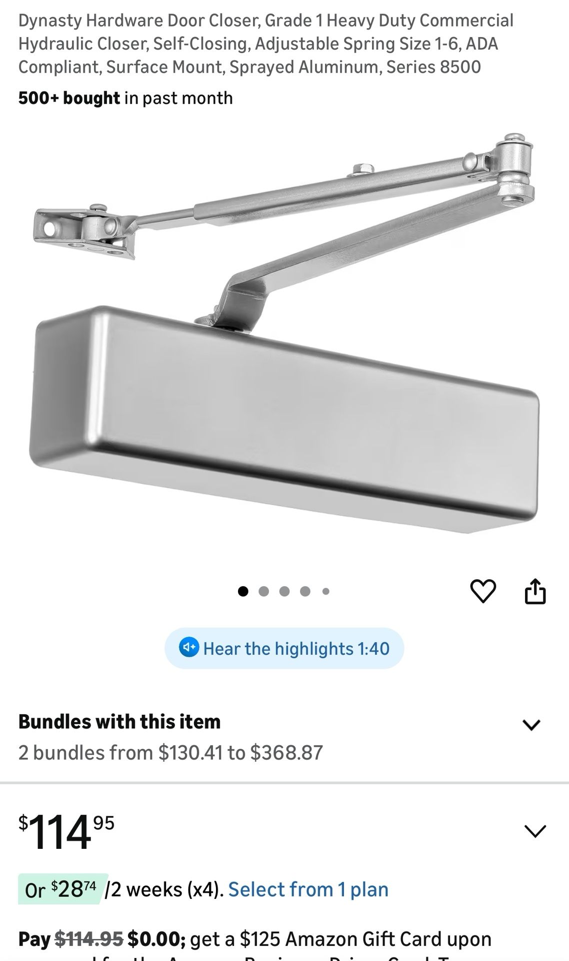 Dynasty Hardware Door Closer