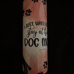 Dog Mom Tumbler 20oz With Straw New!