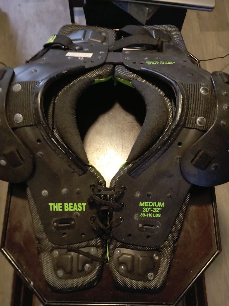 Helmet, Pads And Pants With Pads
