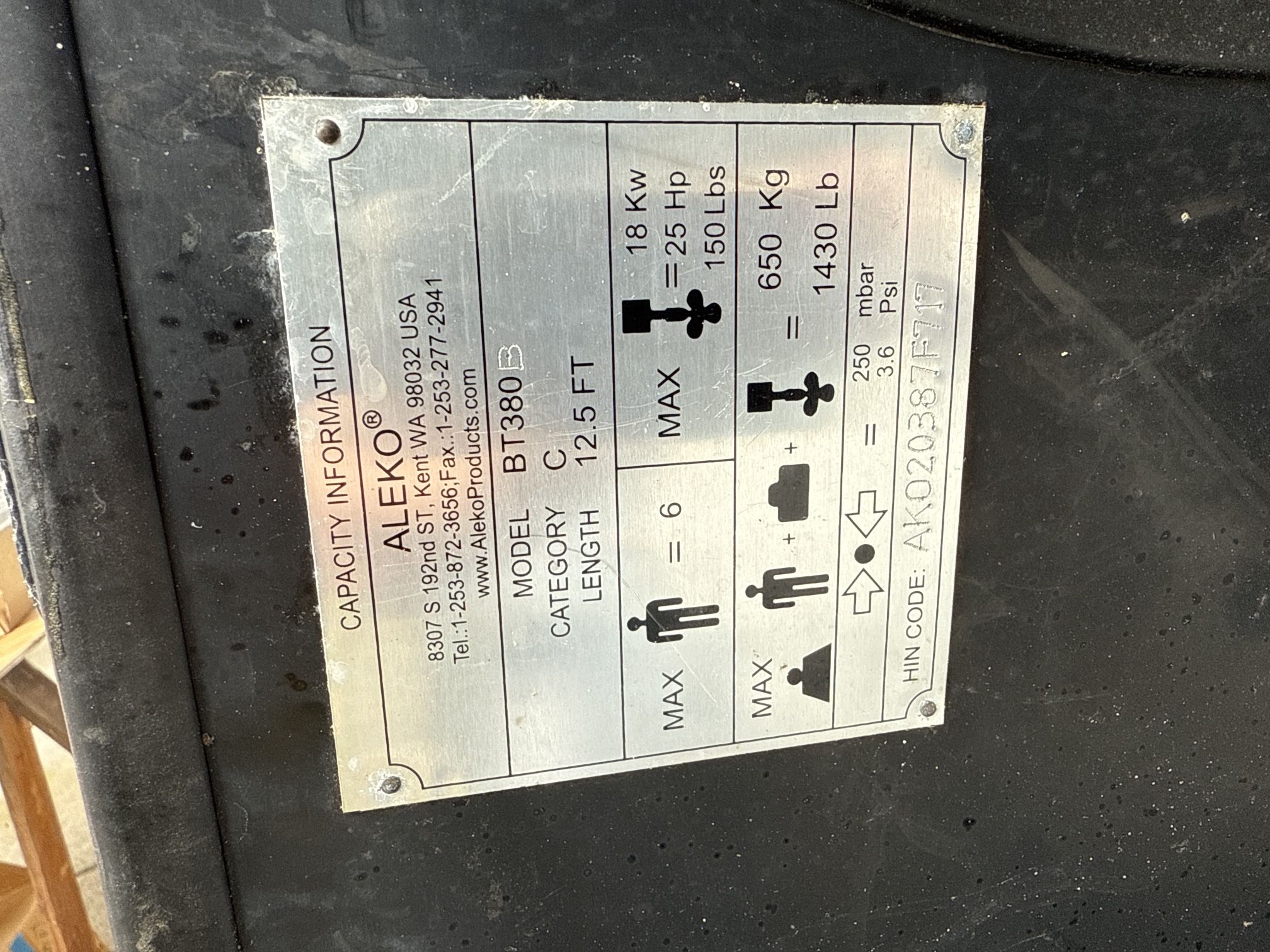 For Sale: 12.5’ Inflatable Boat Dinghy - ALEKO BT380B - $950