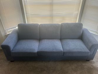 Blue Modern Upholstered Sofa Couch