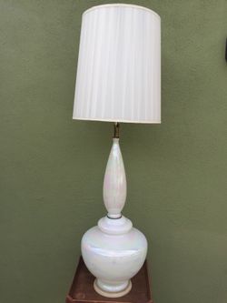 Unique! one of a kind oversized Iridescent Vintage Lamp