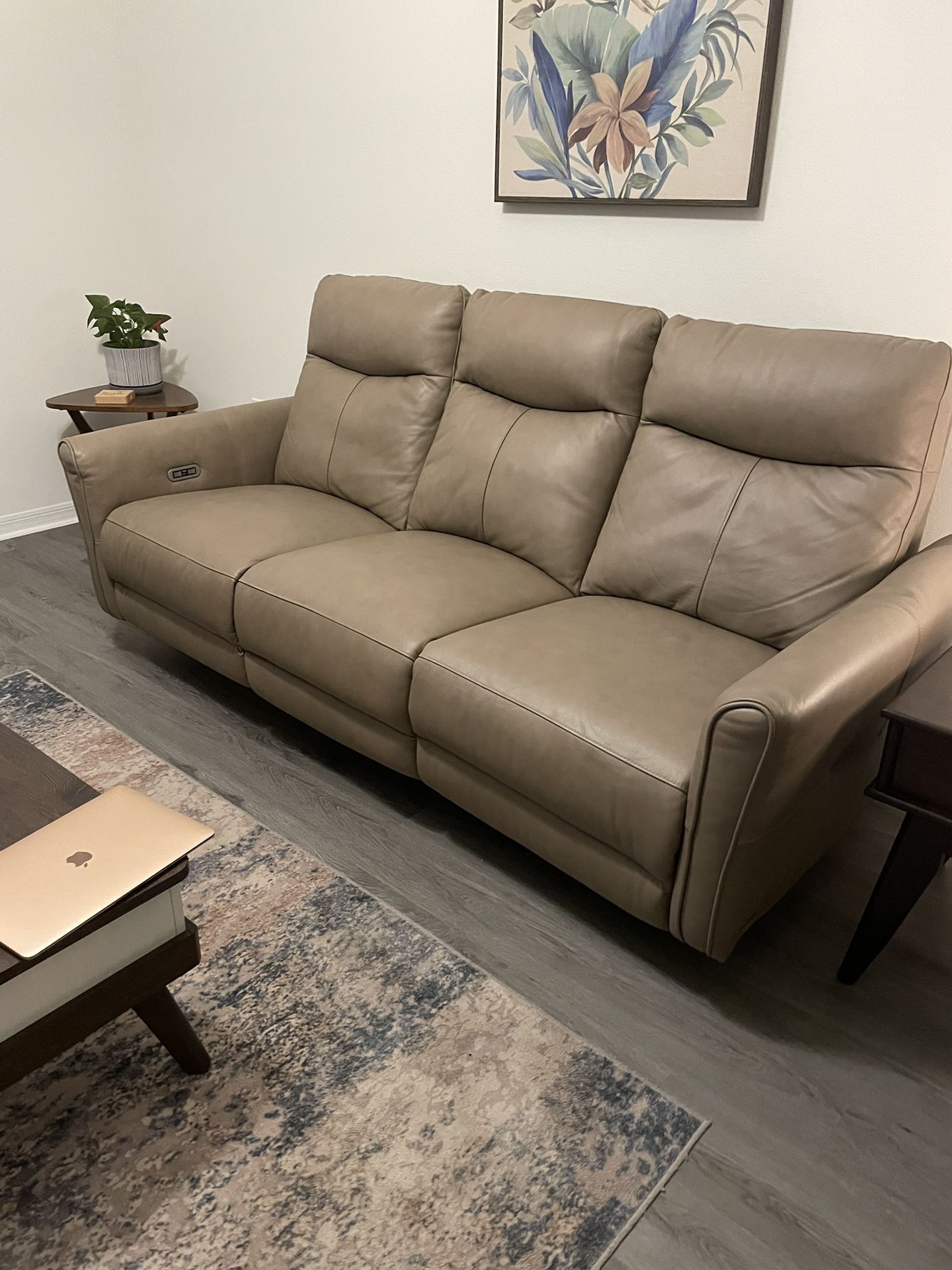 Leather Reclining Sofa