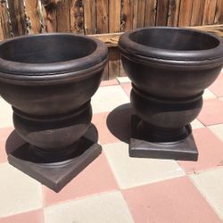 New Flower Pots Made Out Of Cement 22in H x 18in W 