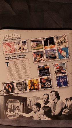 1950s Celebrate the Century stamps full sheet