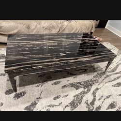 Real Marble Coffee Table Crocodile Skin Sides / Trim  Excellent condition   Pick up from Sunland, CA  Originally $1,200