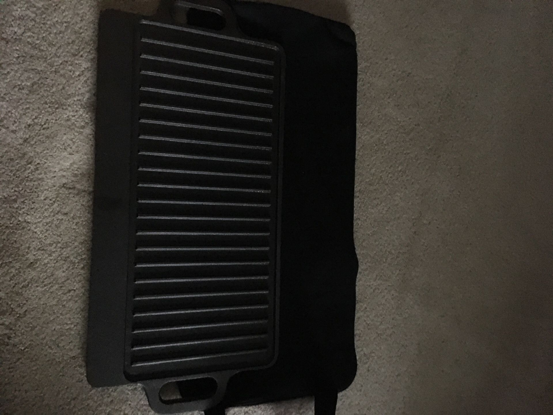 Cast iron griddle and carrying case