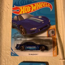 Blue Mazda Rx-7 Hot Wheels