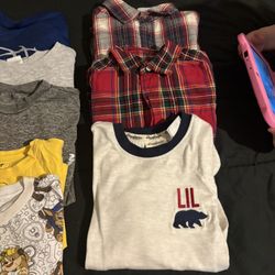 T-shirt and dress shirt, sizes 4T and 5T, in good condition all for $10