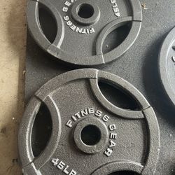 Olympic Weights 2x 45lbs Fitness Gear 