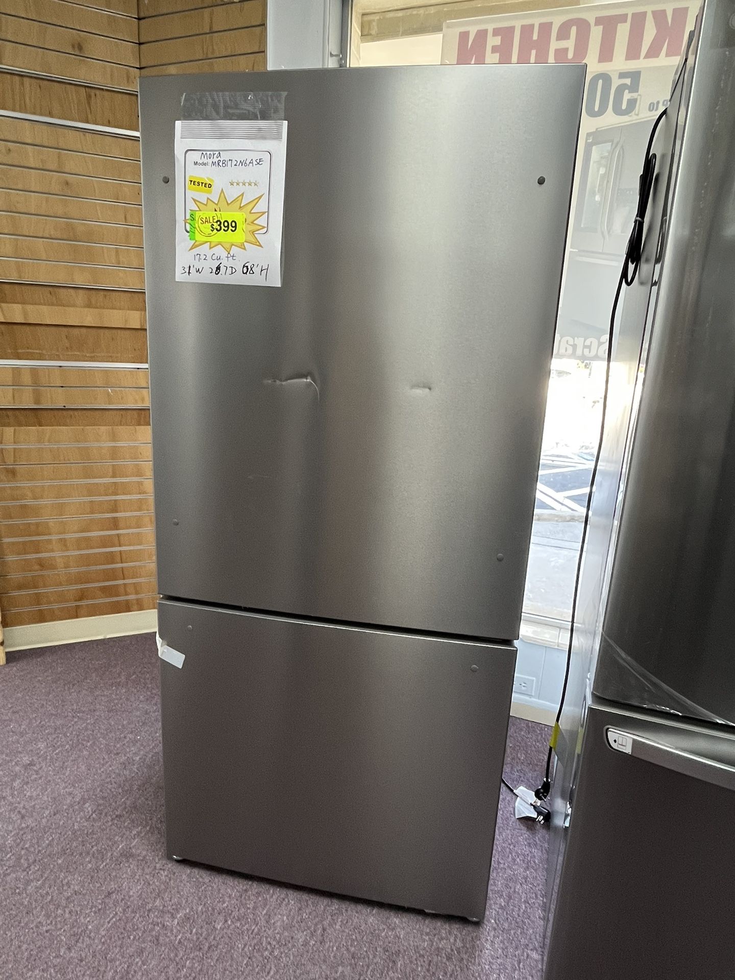 Refrigerator, 31’wide Fridge New Scratch And Dents With Manufacturing Warranty 