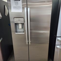 Profile 21.9 cu. ft. Side by Side Refrigerator in Fingerprint Resistant Stainless Steel, Counter Depth