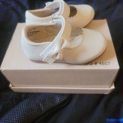 Baby Girl White Dress Shoes Size 3