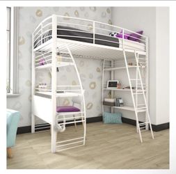 Twin loft bed frame