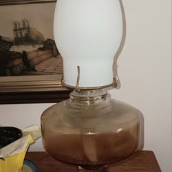 Vintage Hurricane Lamp Uses Kerosene With Wick