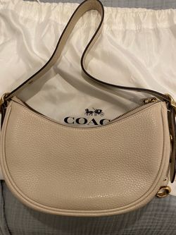 Coach Cream Pebble Leather Shoulder Bag Coach leather Luna shoulder bag, In very good condition, comes with a dust bag