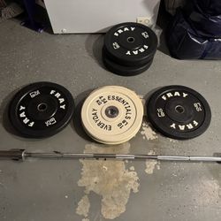 Bumper plates + Bar Set