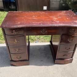 Antique Mid Century Mahogany Desk