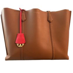 Perry Triple Compartment Leather Tote