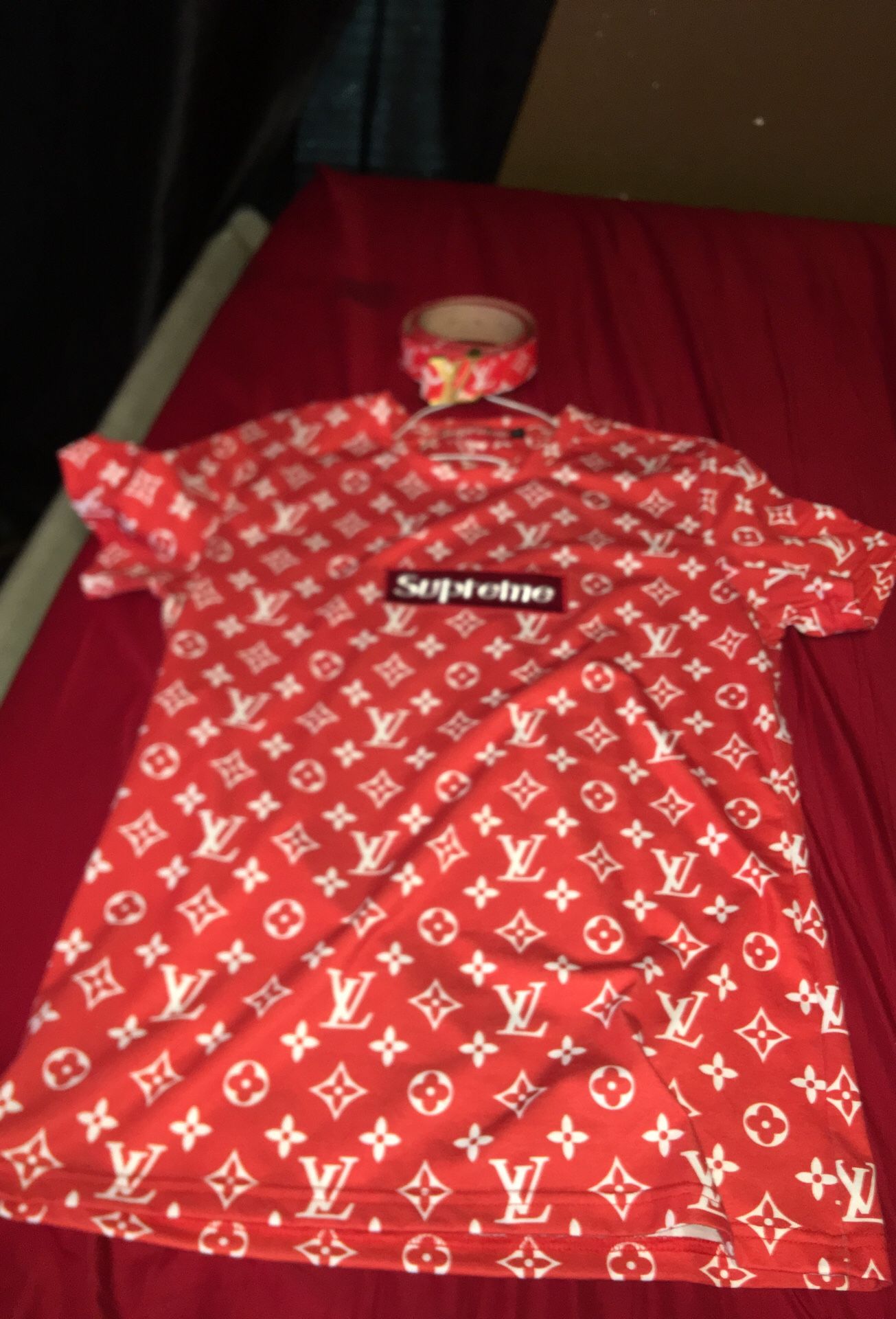 Supreme and lui vitton belt