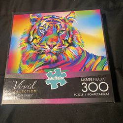 Vivid Collector Tiger Puzzle 300pc Never Opened