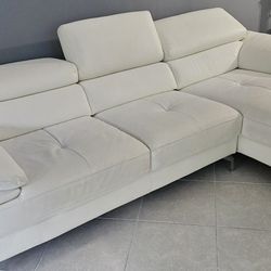 Sofa Sectional, White, Like NEW