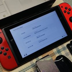 Nintendo Switch V1 Game Console HAC-001 Red Joy cons Tested With Dock READ 5990