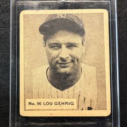Lou Gehrig Worldwide Gum High End Aged Reprint 