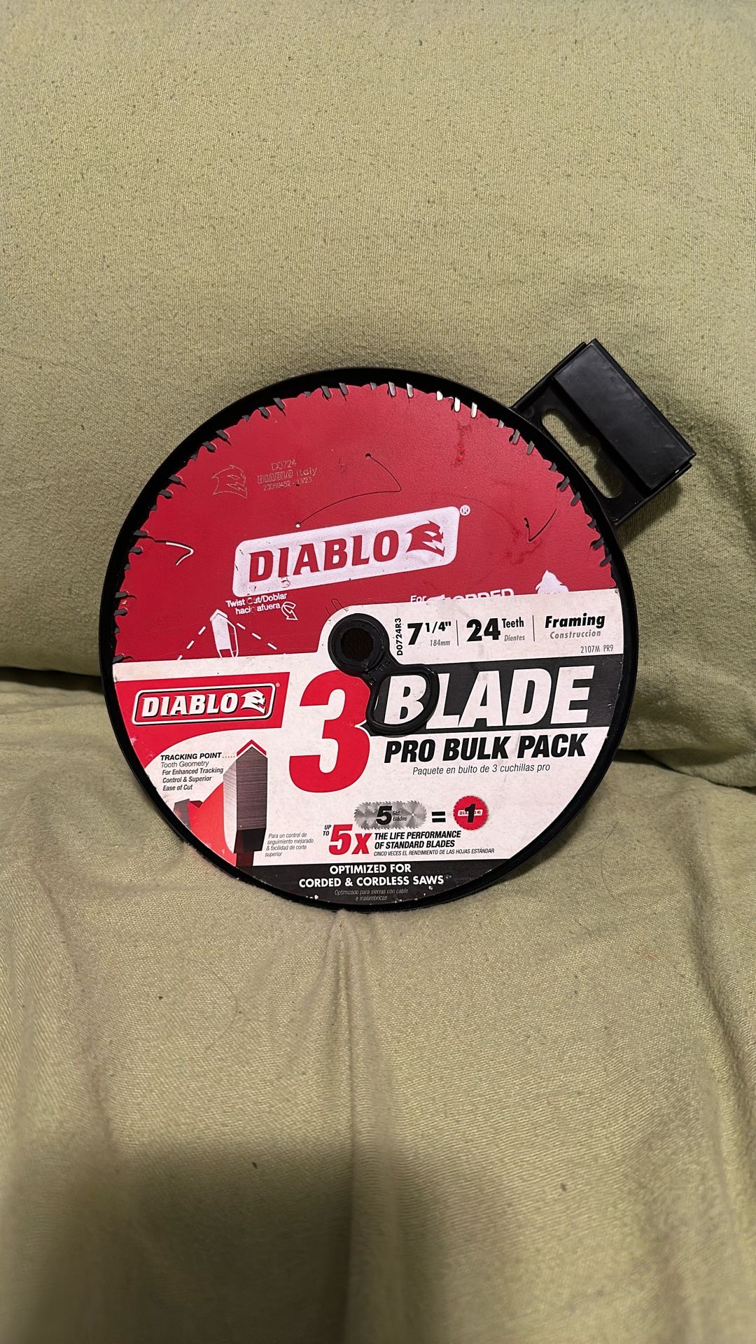 Diablo Tracking Point 7-1/4 in. x 24-Tooth Framing Circular Saw Blade (3- Pack)