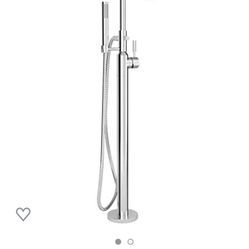 American Standard (contact info removed).002 One-Handle Freestanding Tub Faucet with Handheld Shower, Polished Chrome