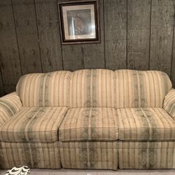 Plush Cream, And Sage Green LA-Z-BOY Sofa