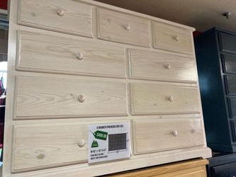 Pinewood 9 Drawer dresser