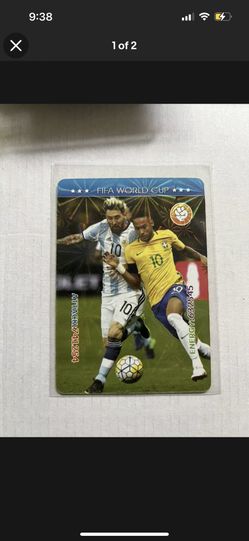 2018 World Cup Messi Neymar Card