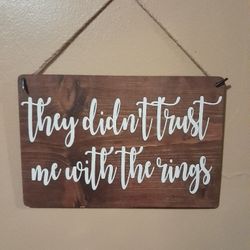 Wedding Decor Hanging Sign 