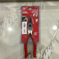 Brand New Milwaukee Long Reach Comfort grip long nose pliers 