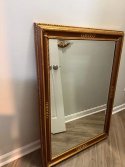 Large Gold Ornate Framed Wall Mirror