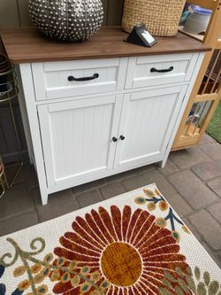 Kitchen Sideboard Buffet Cabinet, 32'' H Large Kitchen Storage