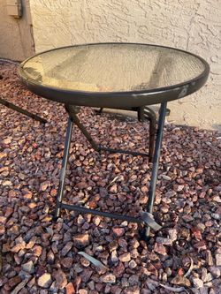 Glass outdoor table