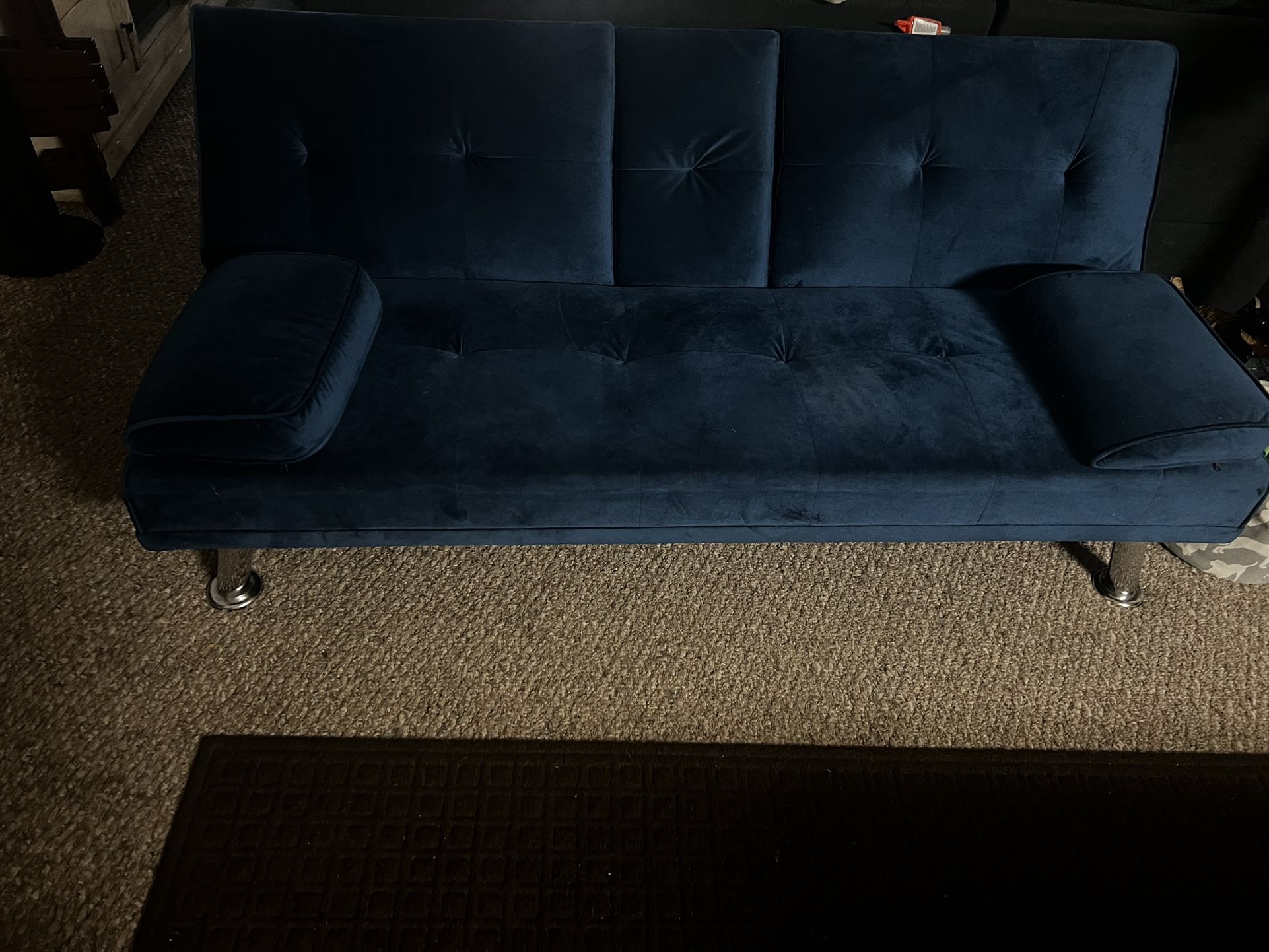 Blue Velvet Sofa