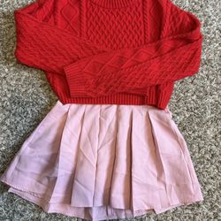 cute kawaii outfit XS sweater x skirt