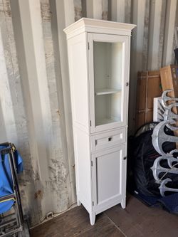 Storage Cabinet - White Plastic H