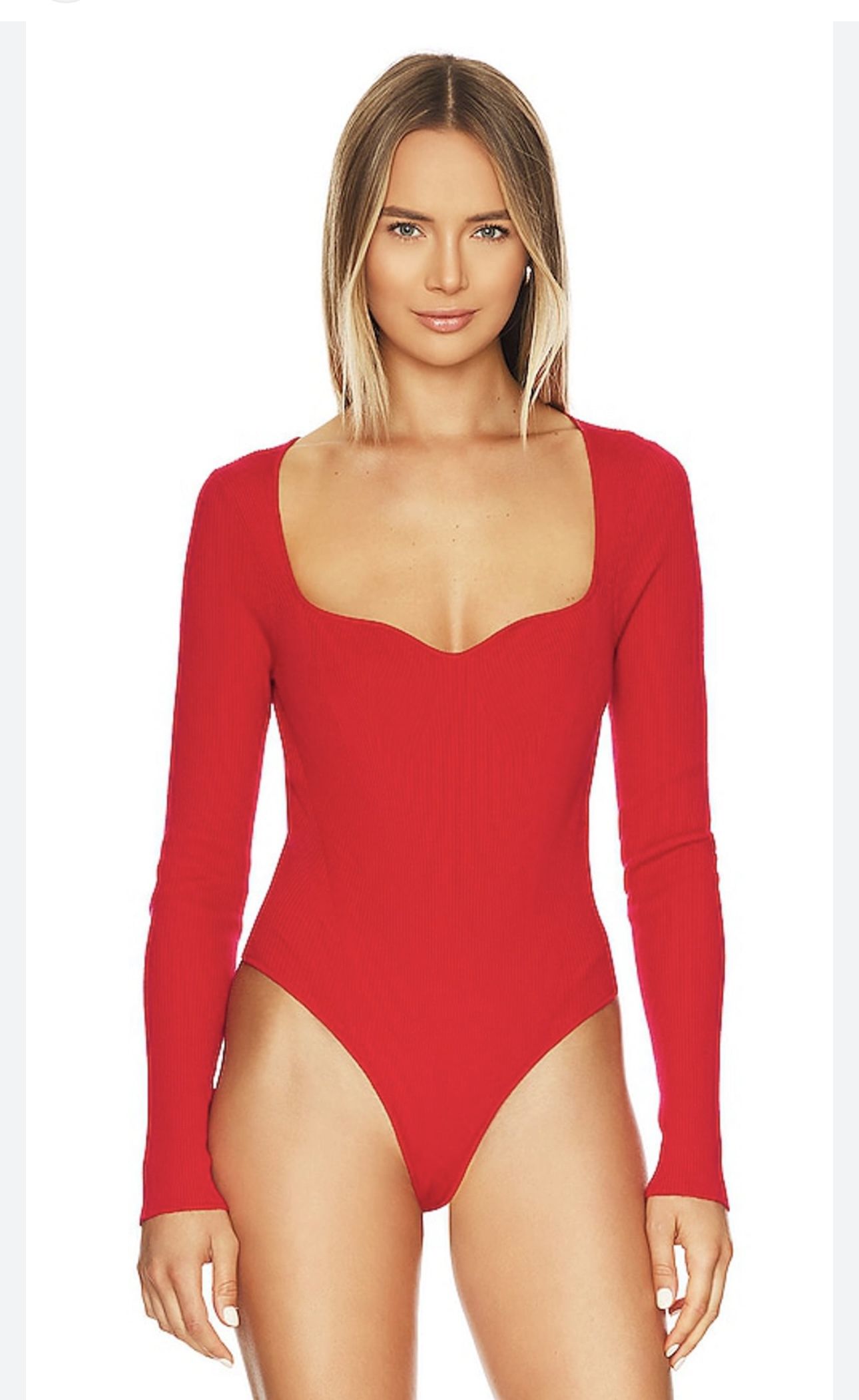 NWT One Grey Day Seville Bodysuit Red Small