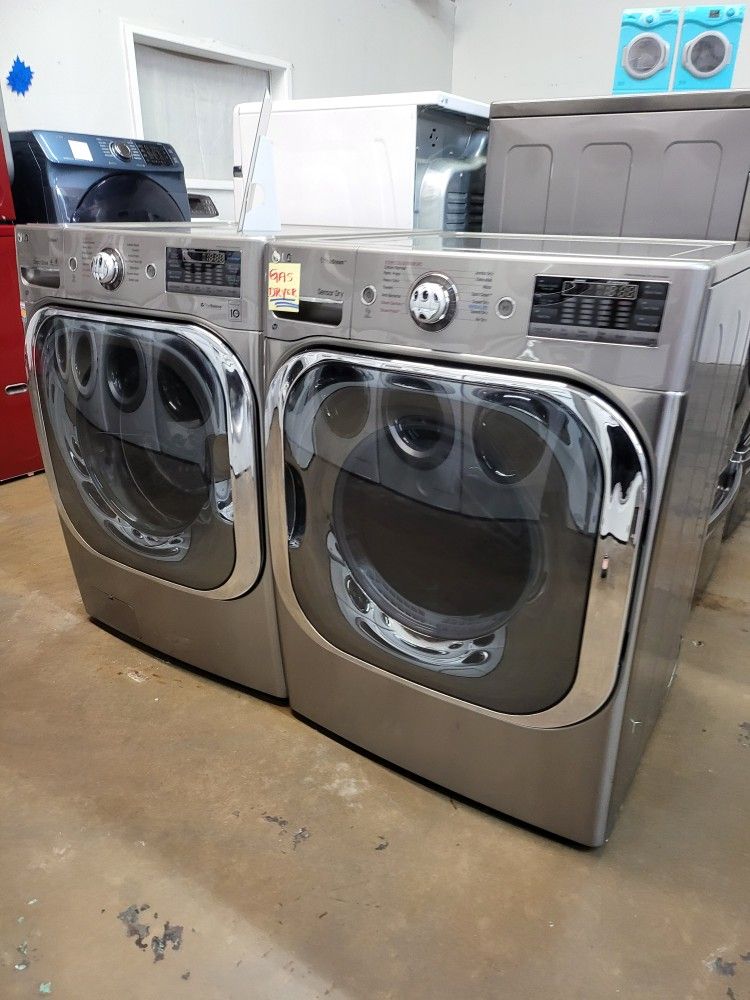 💥💥LG SET STEAM WASHER END  DRYER STAINLEES STEEL GAS 💥💥