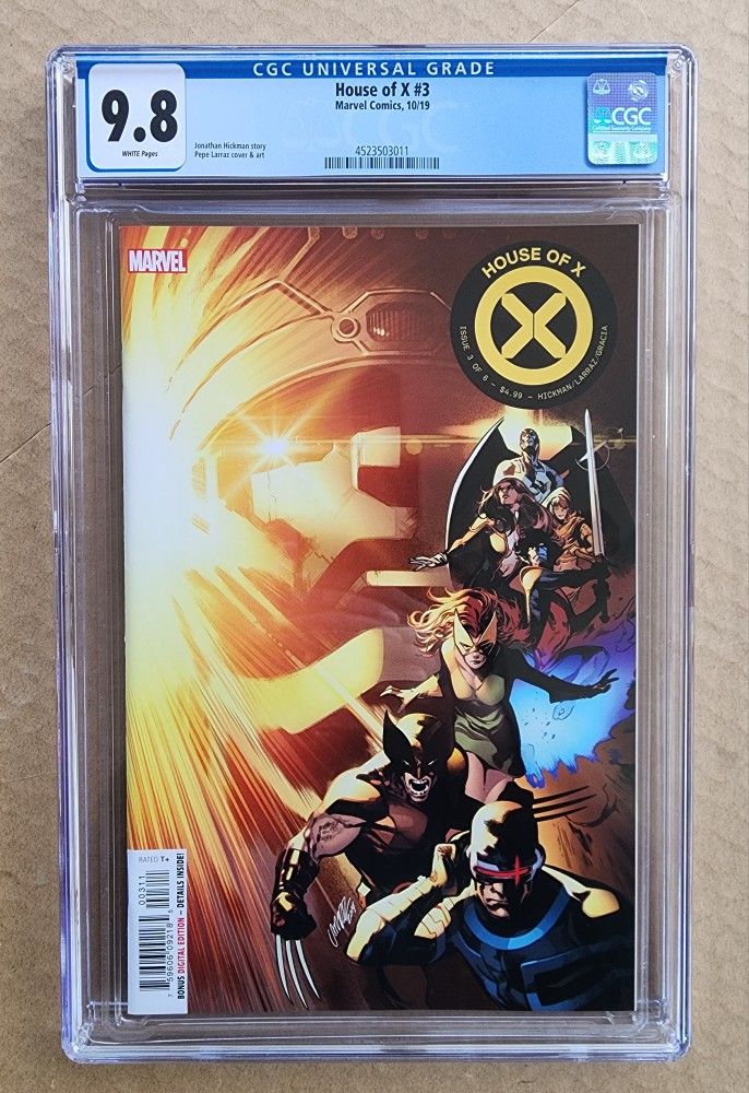 House of X 3 (CGC 9.8) NM/MT (2019)
Cert # ((contact info removed))