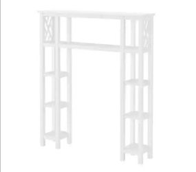 Coventry 39 in. W x 48 in. H Bathroom Over Toilet Space Saver with Left and Right Side Shelves in White