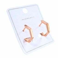 🟣✨Hexagon Hoop Earrings – Rose Gold Plated | Melissa Style Jewelry