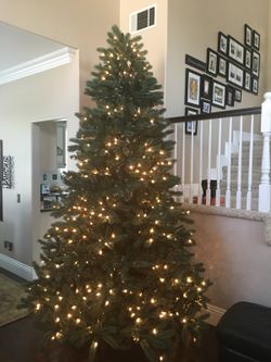 9ft artificial Christmas tree (some lights aren’t working)