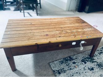 Free: Solid Wood Coffee Table with Drawer.