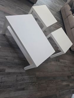 Ikea coffee table and 2 side tables